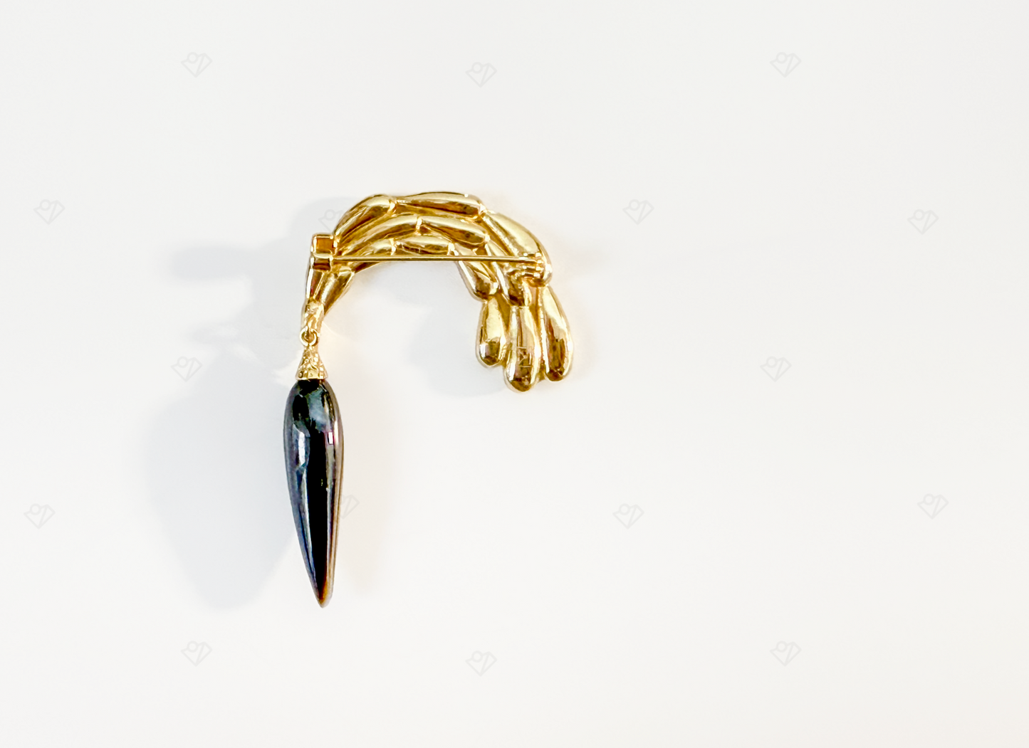 BLOOMARC Artistic Brooch with Ceramic Pendant Inspired by Sculptor's Work