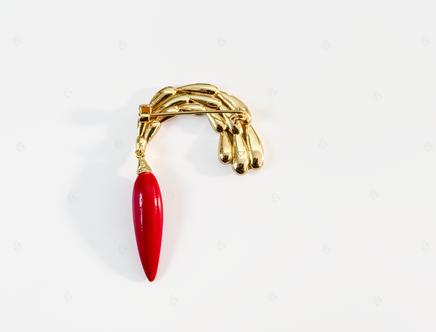 BLOOMARC Artistic Brooch with Ceramic Pendant Inspired by Sculptor's Work