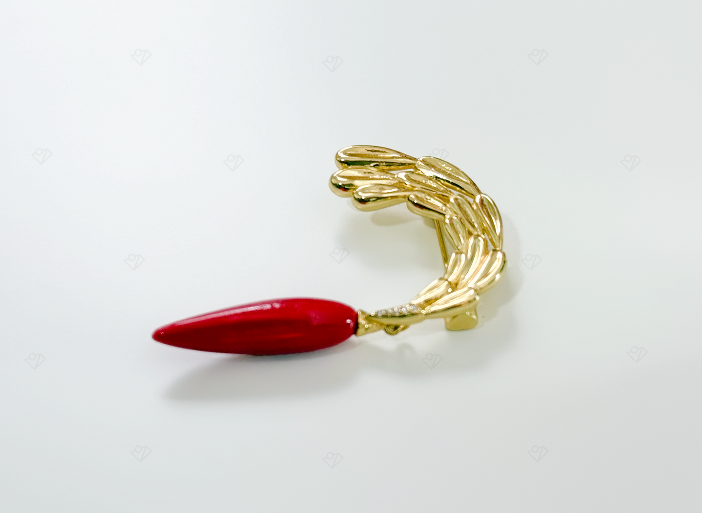 BLOOMARC Artistic Brooch with Ceramic Pendant Inspired by Sculptor's Work