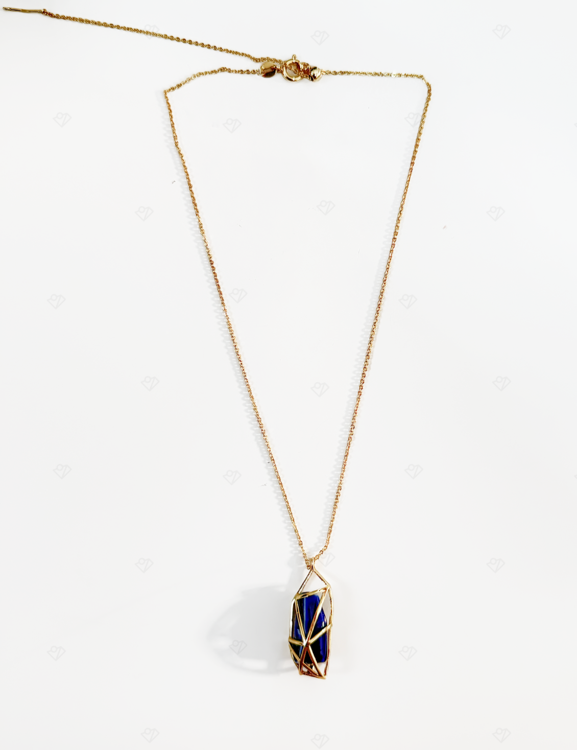 POLY GEM Geometric Polyhedron - framed Necklace with Openable Ceramic Insert