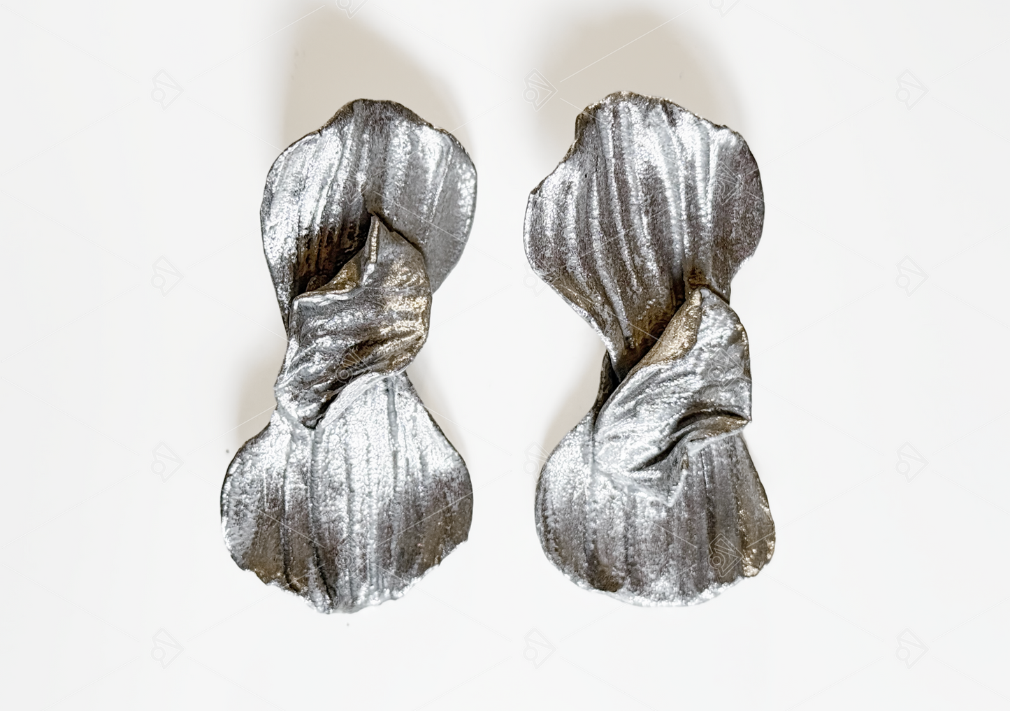 Whimsy Hand crafted Petal inspired Light weight Ceramic Metal Earrings